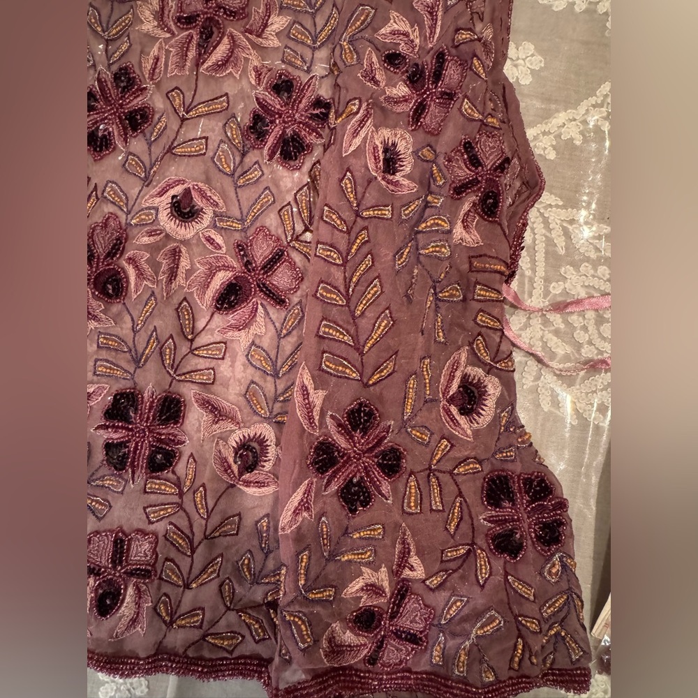 ❤️ NWT ARTISANAL HAND-EMBROIDERED 100% Silk BEADED Top - Picture 7 of 16